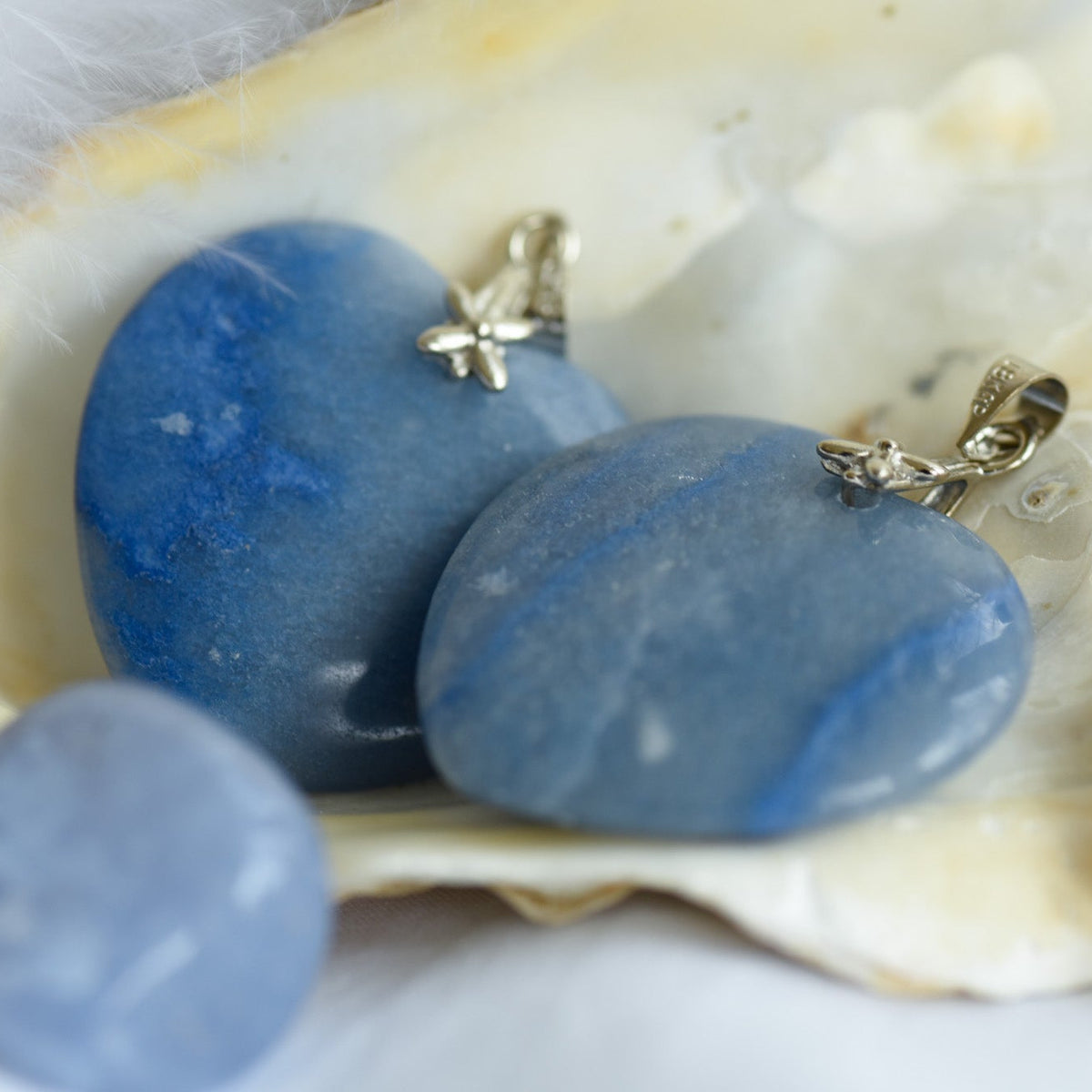 Anhänger, Heilstein, Herz, blauer Aventurin, alternative Methoden, Steinschmuck