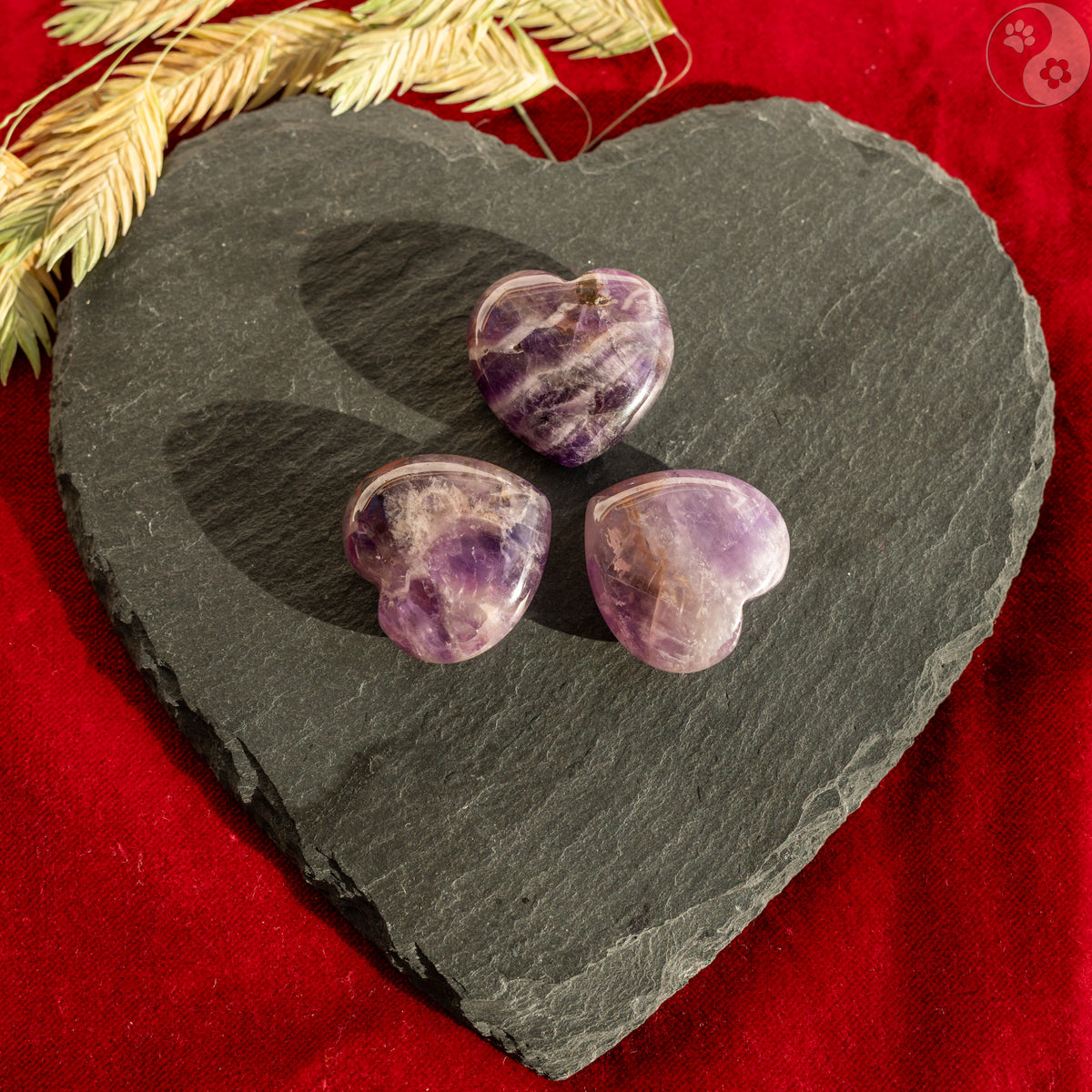 Heilstein Amethyst Herzen
