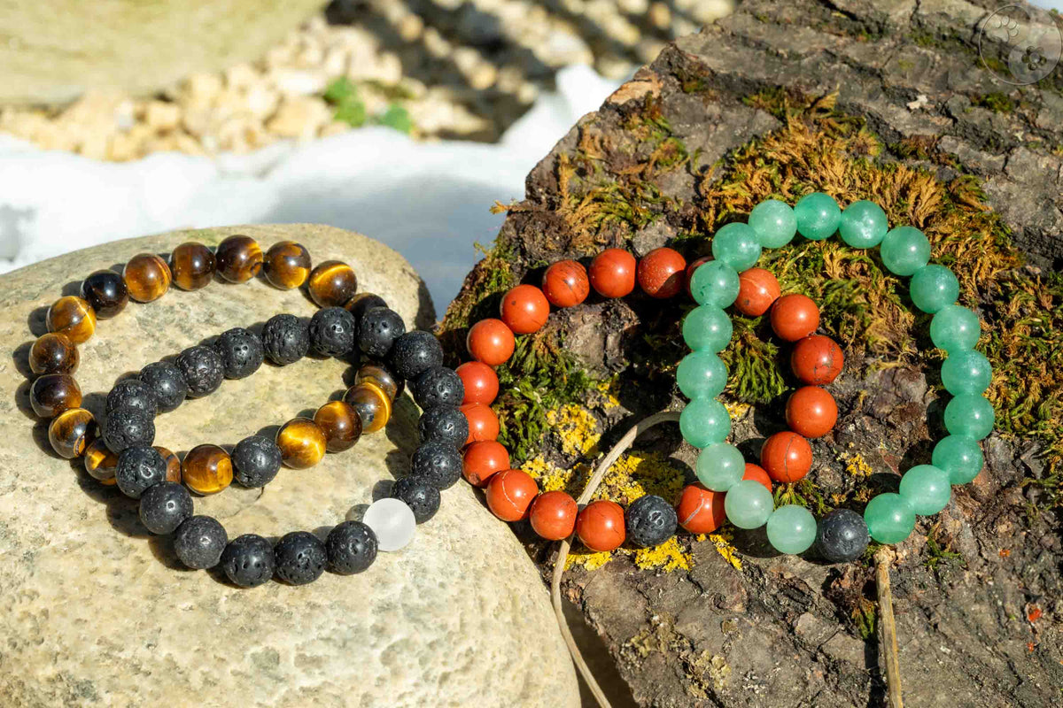 Armband, Heilsteine, Perlen, unterschiedliche Steine, alternative Methoden, Steinschmuck