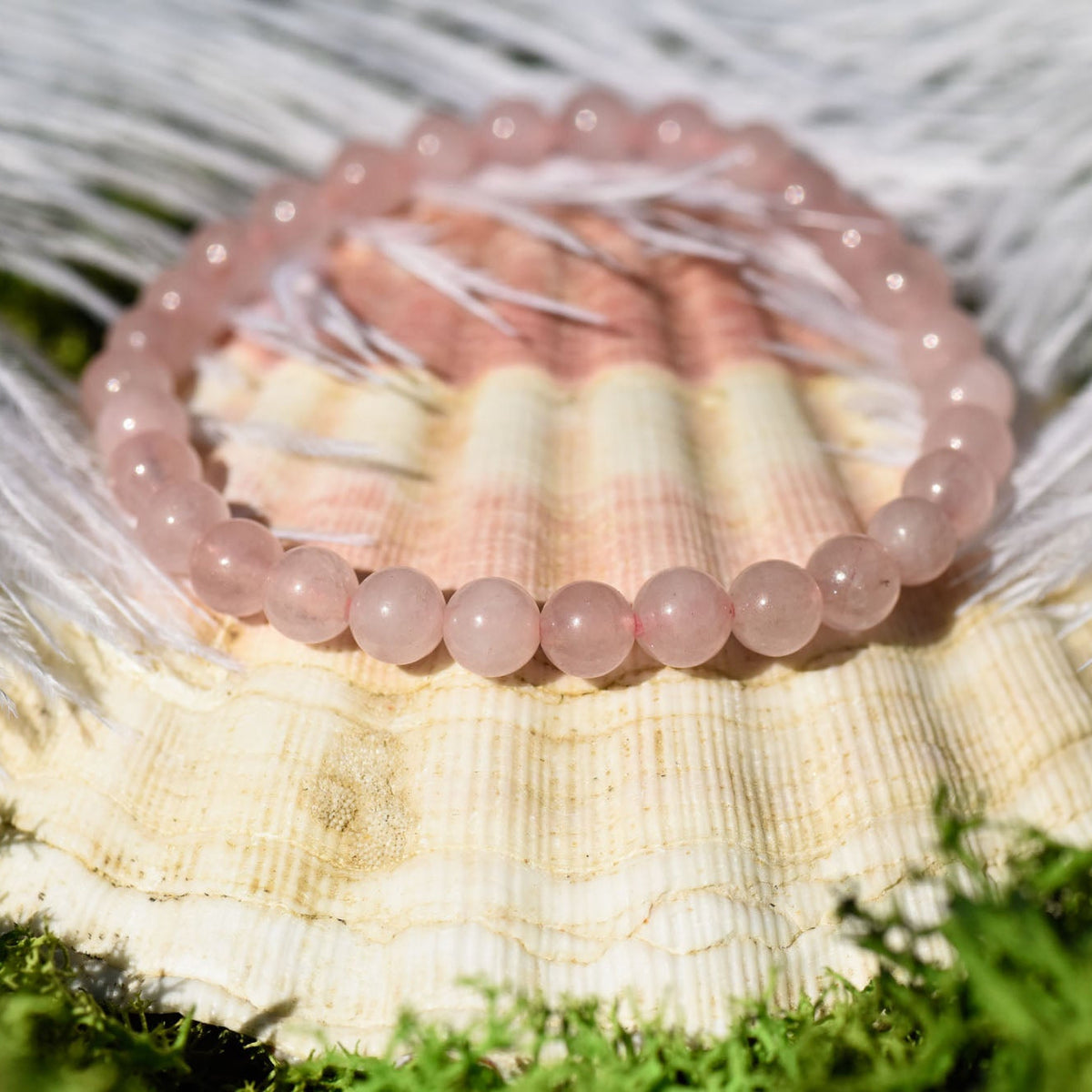 Armband, Heilsteine, Perlen, Rosenquarz, alternative Methoden, Steinschmuck