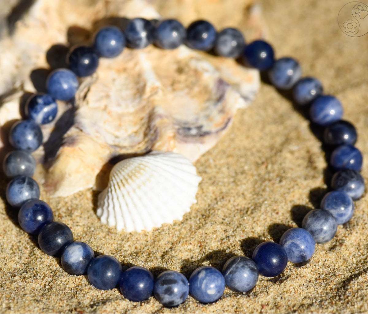 Armband, Heilsteine, Perlen, Sodalith, alternative Methoden, Steinschmuck