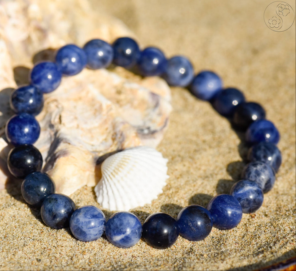 Armband, Heilsteine, Perlen, Sodalith, alternative Methoden, Steinschmuck
