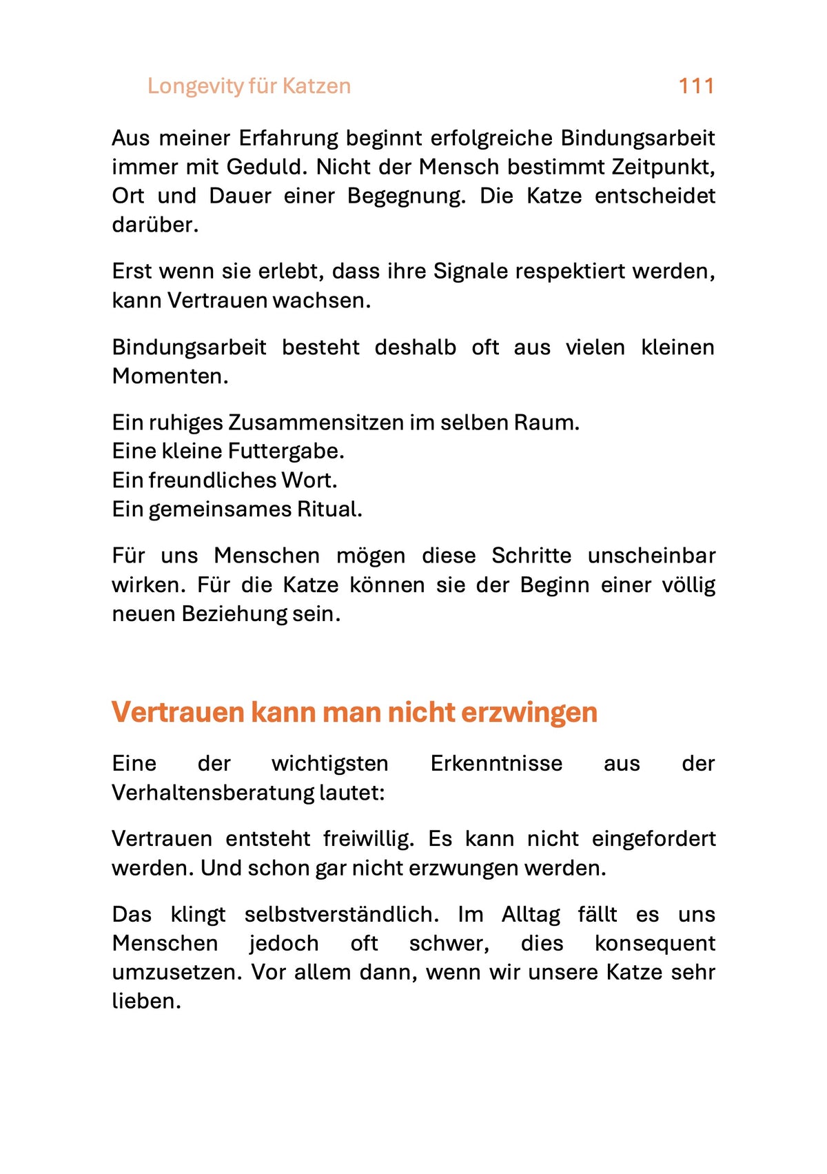 Vertrauen Longevity fuer Katzen
