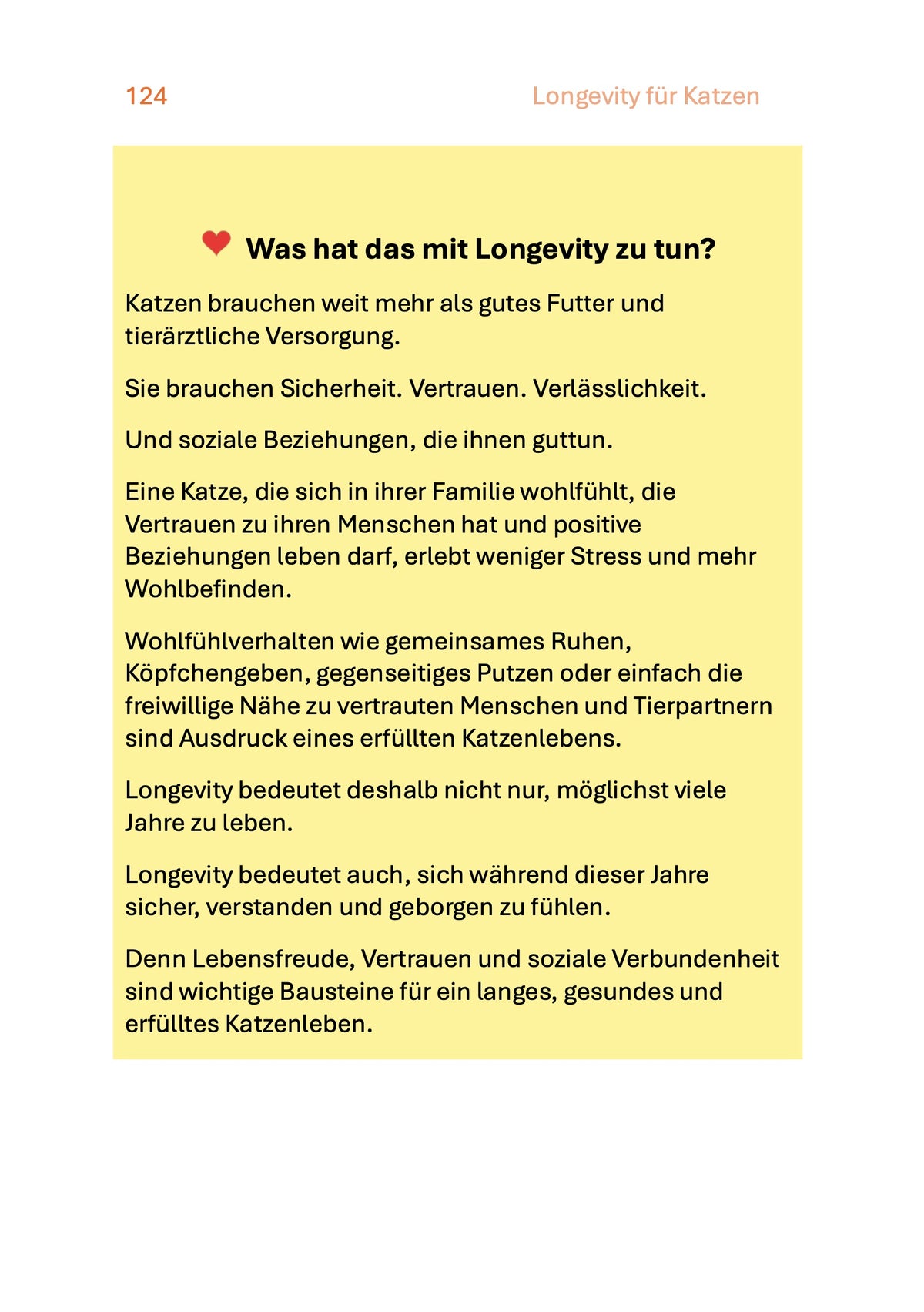 Longevity fuer Katzen