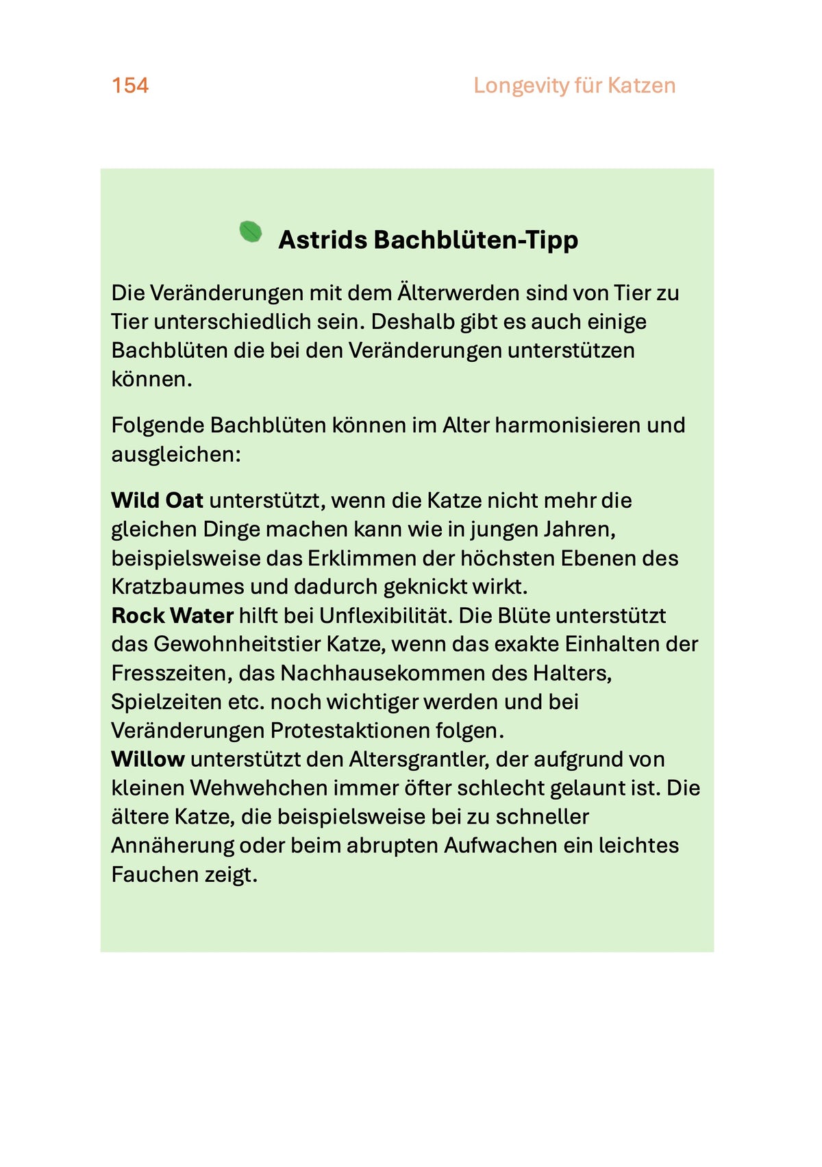 Bachblueten Longevity fuer Katzen