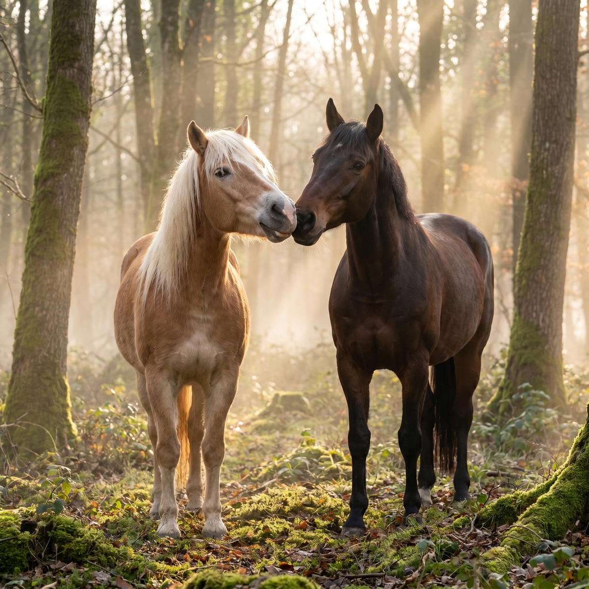 Pferde im Wald